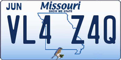 MO license plate VL4Z4Q