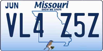 MO license plate VL4Z5Z