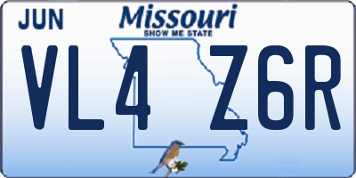MO license plate VL4Z6R