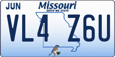 MO license plate VL4Z6U
