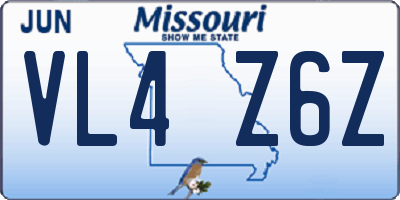 MO license plate VL4Z6Z
