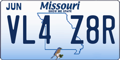 MO license plate VL4Z8R