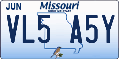 MO license plate VL5A5Y