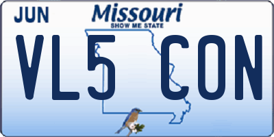 MO license plate VL5C0N