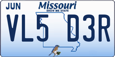 MO license plate VL5D3R