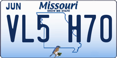 MO license plate VL5H7O