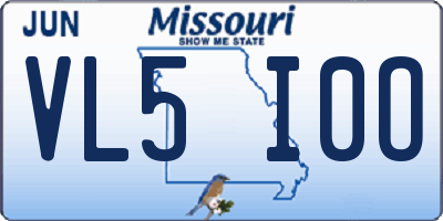 MO license plate VL5I0O