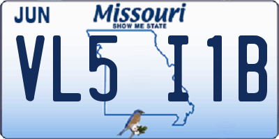 MO license plate VL5I1B