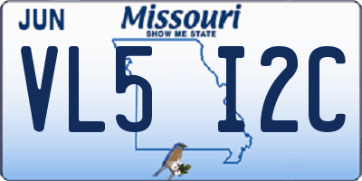 MO license plate VL5I2C