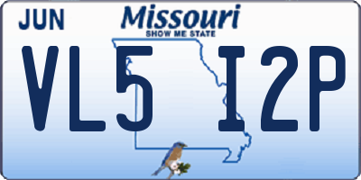 MO license plate VL5I2P