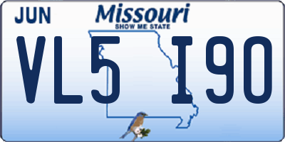 MO license plate VL5I9O
