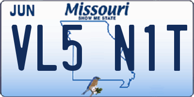 MO license plate VL5N1T