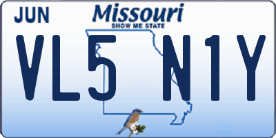 MO license plate VL5N1Y