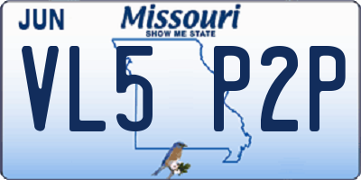 MO license plate VL5P2P