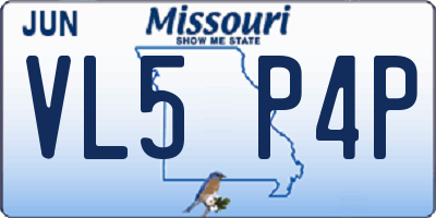 MO license plate VL5P4P
