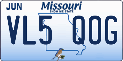 MO license plate VL5Q0G