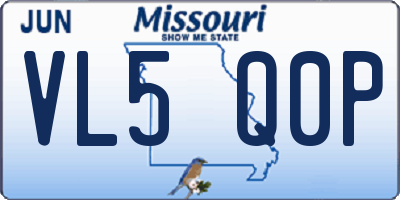 MO license plate VL5Q0P