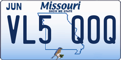 MO license plate VL5Q0Q