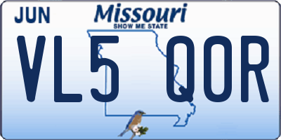 MO license plate VL5Q0R
