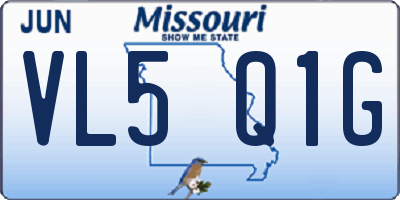MO license plate VL5Q1G