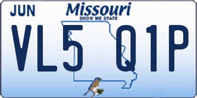 MO license plate VL5Q1P