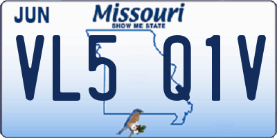 MO license plate VL5Q1V