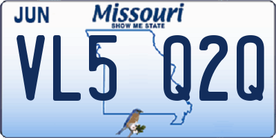 MO license plate VL5Q2Q