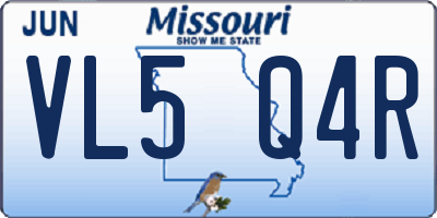 MO license plate VL5Q4R