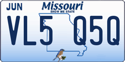 MO license plate VL5Q5Q