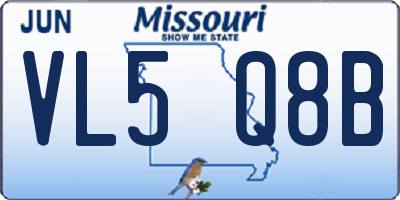 MO license plate VL5Q8B
