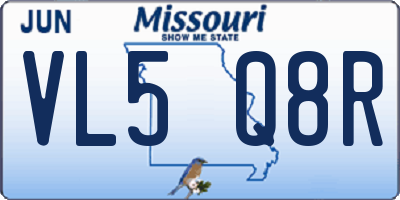 MO license plate VL5Q8R