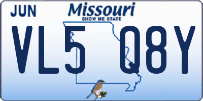 MO license plate VL5Q8Y