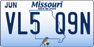 MO license plate VL5Q9N