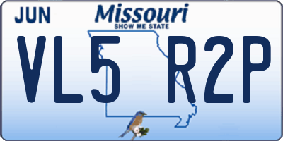 MO license plate VL5R2P