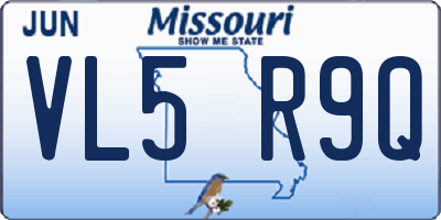 MO license plate VL5R9Q