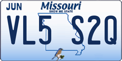 MO license plate VL5S2Q
