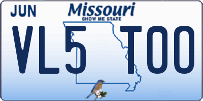 MO license plate VL5T0O