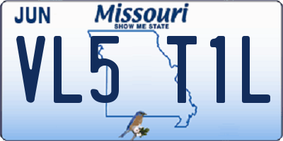 MO license plate VL5T1L