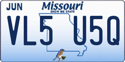 MO license plate VL5U5Q
