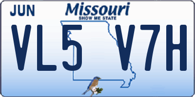 MO license plate VL5V7H