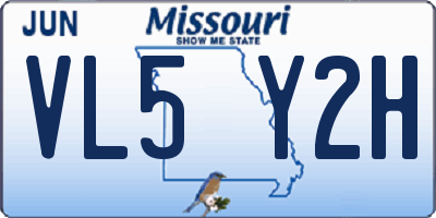 MO license plate VL5Y2H