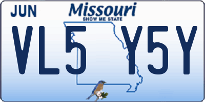MO license plate VL5Y5Y