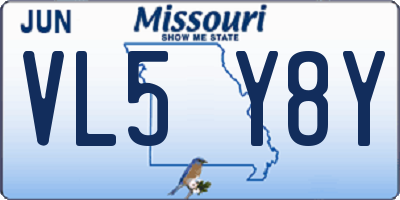 MO license plate VL5Y8Y
