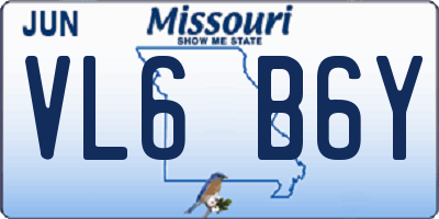 MO license plate VL6B6Y