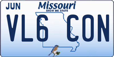 MO license plate VL6C0N