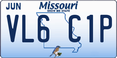 MO license plate VL6C1P
