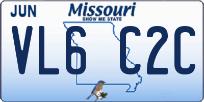 MO license plate VL6C2C