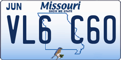 MO license plate VL6C6O