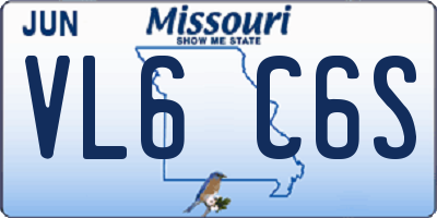 MO license plate VL6C6S