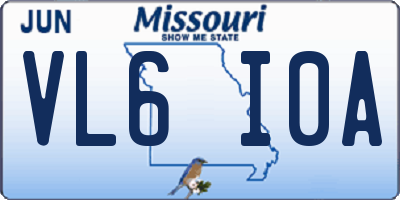 MO license plate VL6I0A